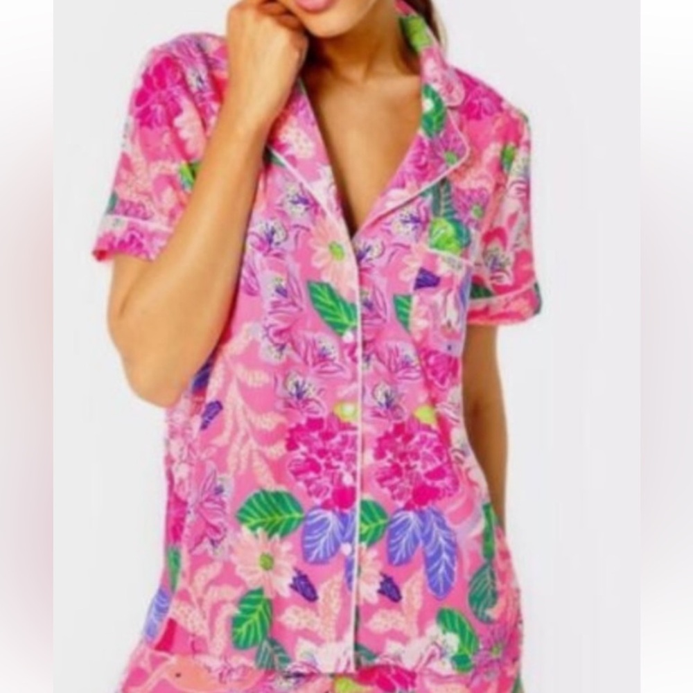 Lilly Pulitzer Pink and Purple Floral Top